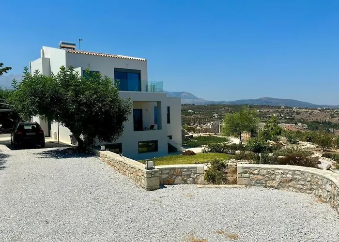 ヴィラ Eleni, Vamos Sea & Mountain View With Pool ハニア