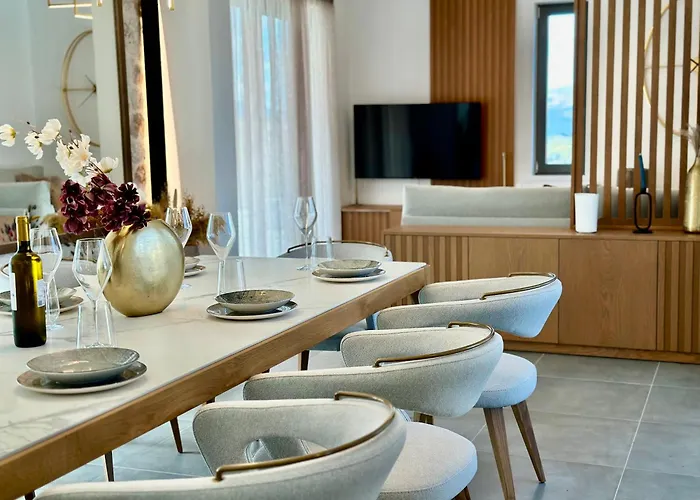 ヴィラ Eleni, Vamos Sea & Mountain View With Pool *