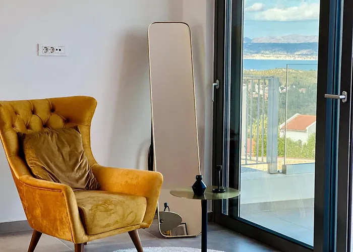 ヴィラ Eleni, Vamos Sea & Mountain View With Pool *